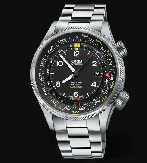 Review Oris Aviation Big Crown Propilot ALTIMETER WITH METER SCALE 47mm Replica Watch 01 733 7705 4164-Set 8 23 19